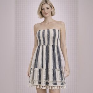 NWT Blue Island Silver Blue Cover Up Dress